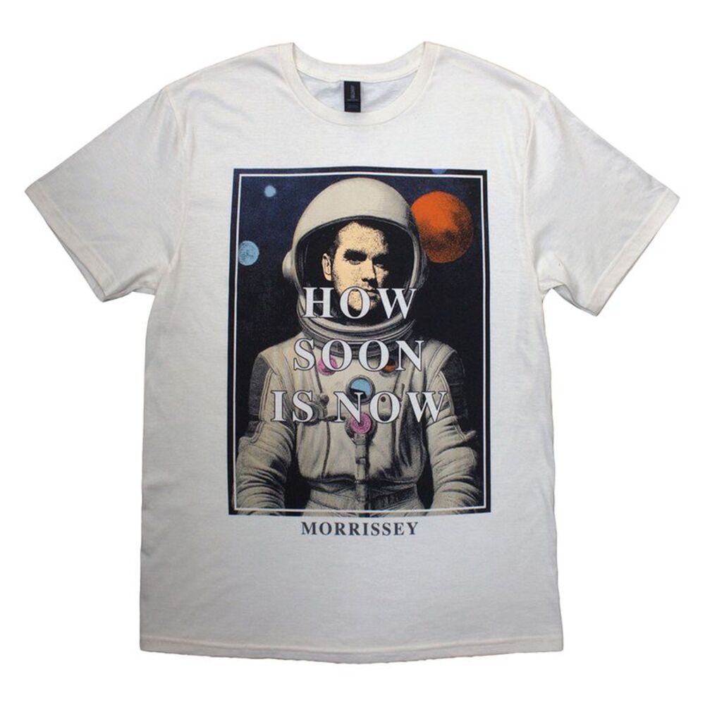 Morrissey Unisex Adult How Soon Is Now? T-Shirt / Natural